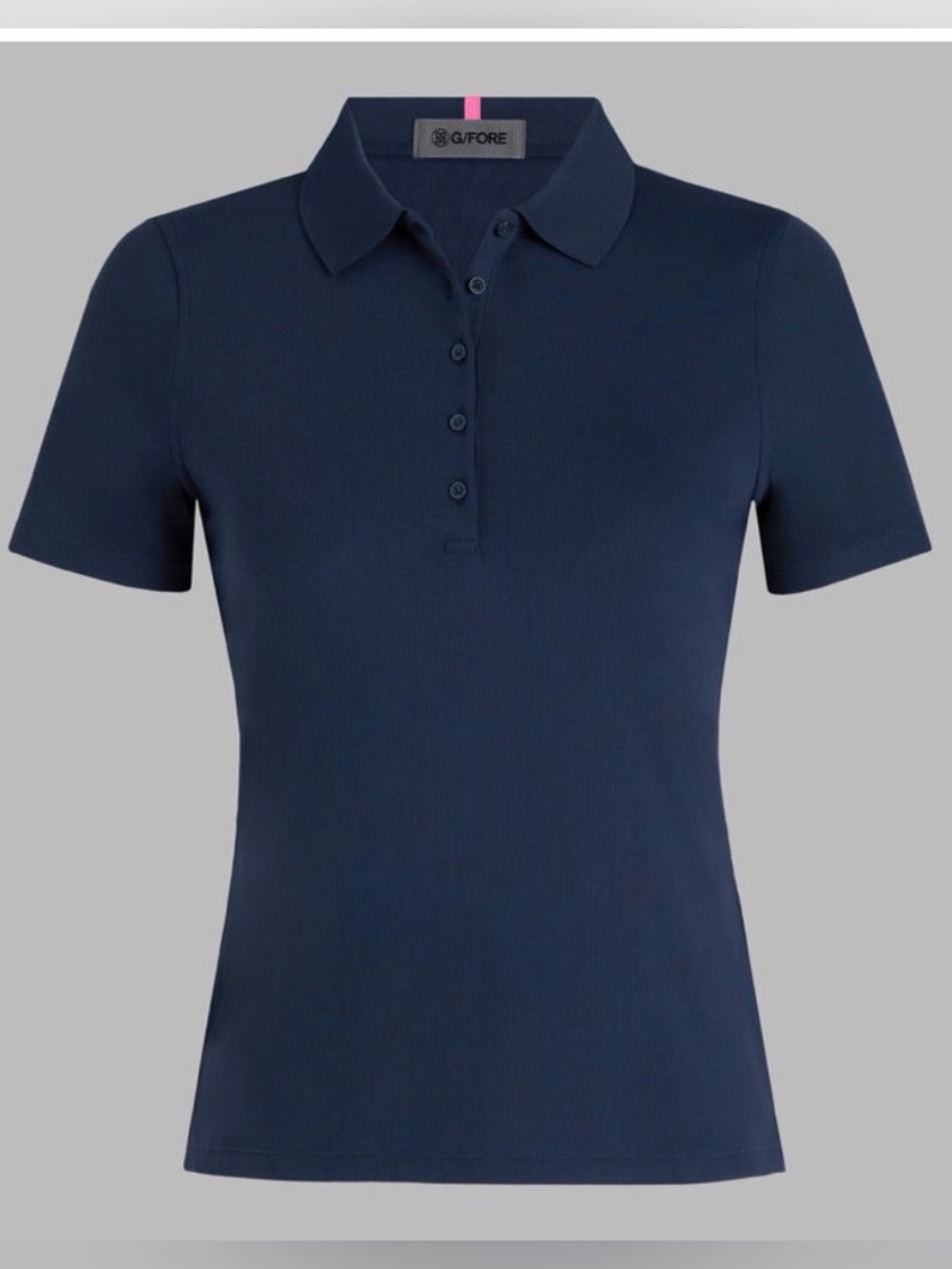 G/FORE Women's Navy ribbed Polo Shirt